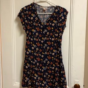 Navy floral dress